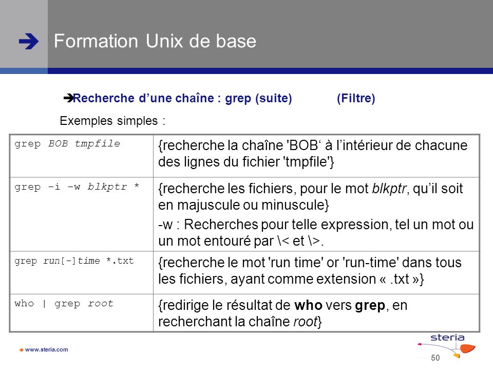 recherche de chaine grep